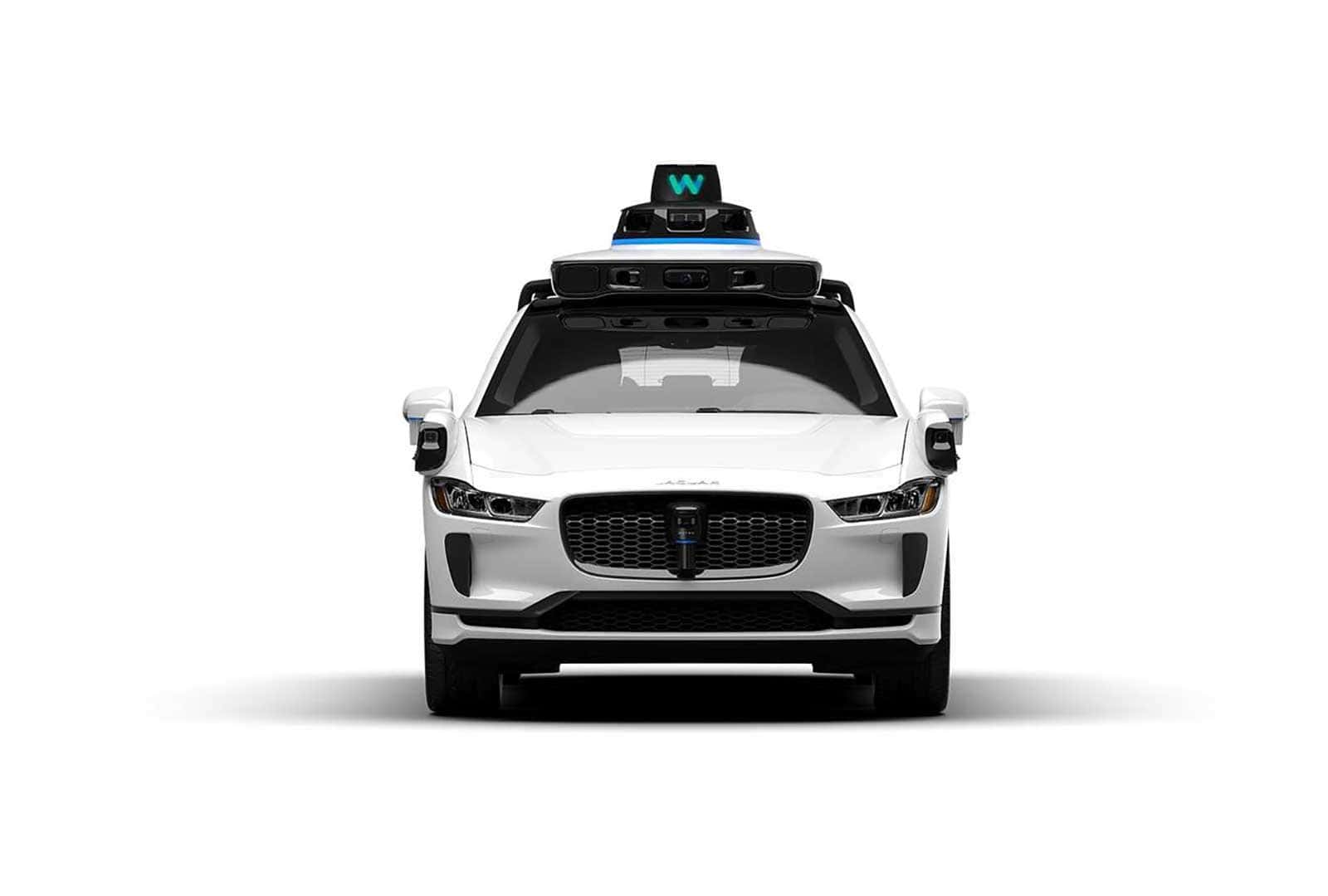 Self-driving car with sensor equipment for autonomous vehicle testing.